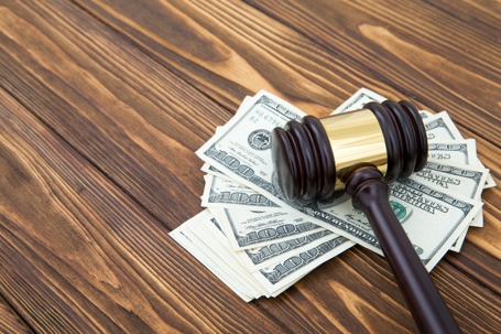 money and a gavel